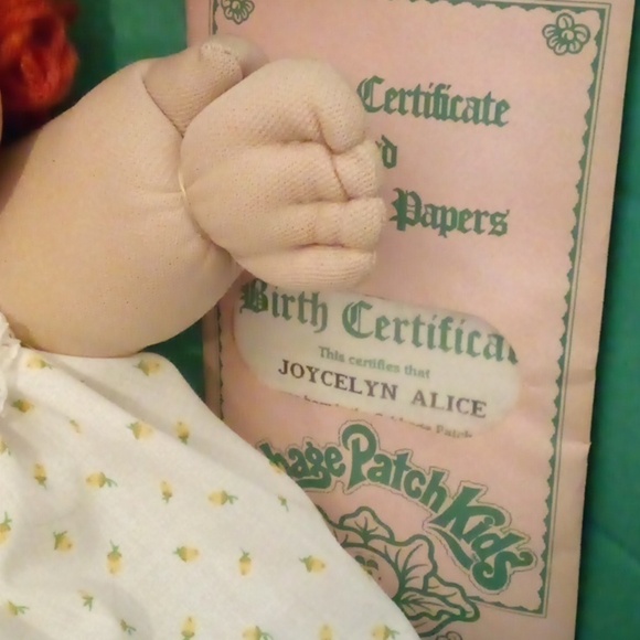Vintage Cabbage Patch Kid 1985 W Xavier Roberts Signature - Joycelyn Alice - Picture 15 of 17